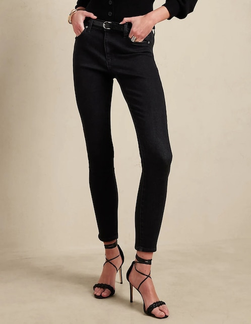 Jeans skinny corte cintura para mujer