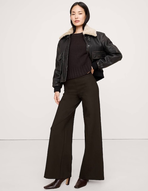 Pantalón relaxed wide leg para mujer 1