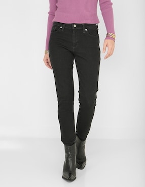 Jeans Skinny Corte Cintura Para Mujer