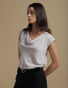 Blusa Manga Corta Para Mujer