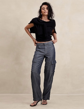 Jeans Loose Corte Cintura Para Mujer