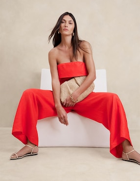 Jumpsuit De Lino Para Mujer