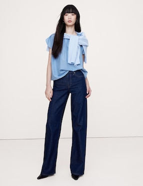 Blusa manga corta para mujer