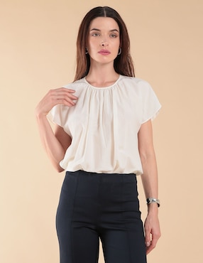 Blusa manga corta para mujer