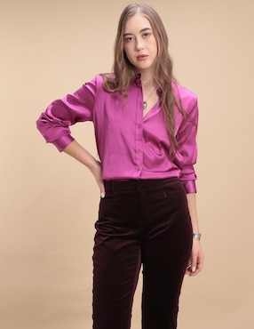 Blusa Camisera Manga Larga Para Mujer