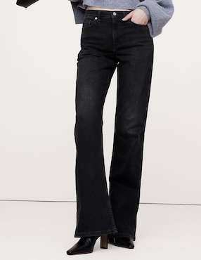 Jeans Flare Conte Cintura Para Mujer