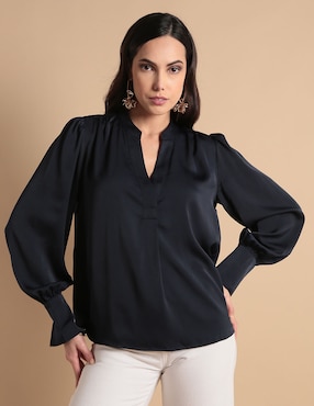 Blusa Manga Larga Para Mujer