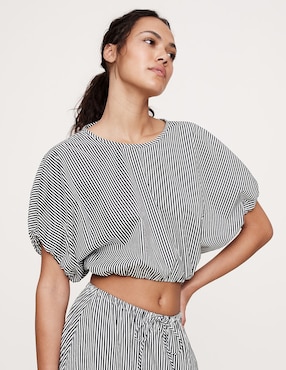 Blusa manga corta para mujer