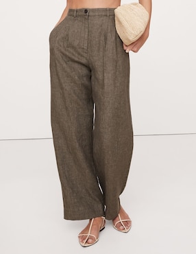 Pantalón de vestir wide leg para mujer