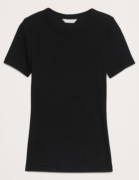 Playera manga corta cuello redondo para mujer