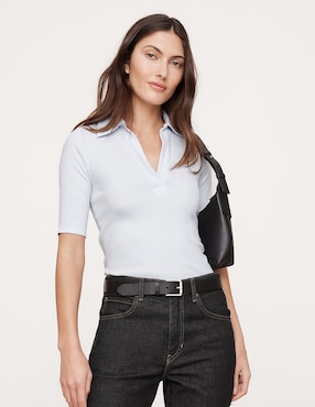 Camisa Banana Republic de algodón manga al codo para mujer