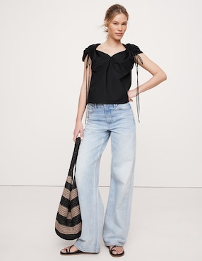 Blusa manga corta para mujer