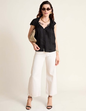 Blusa manga corta para mujer