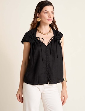 Blusa manga corta para mujer