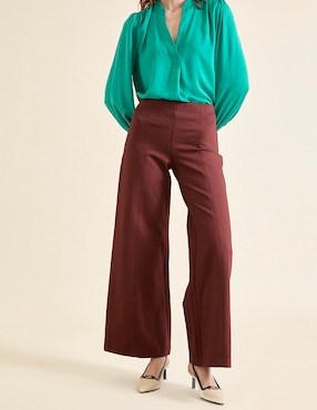 Pantalón relaxed wide leg para mujer