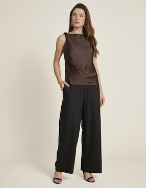 Pantalón de vestir wide leg para mujer