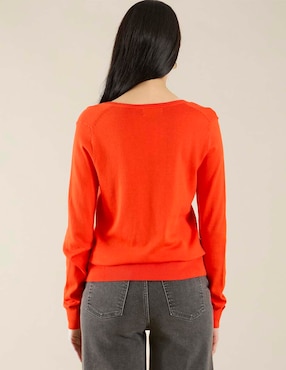 Suéter cuello v para mujer