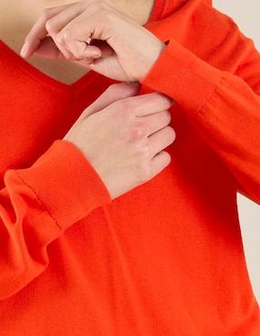 Suéter cuello v para mujer