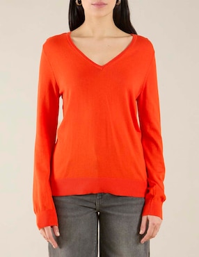 Suéter cuello v para mujer