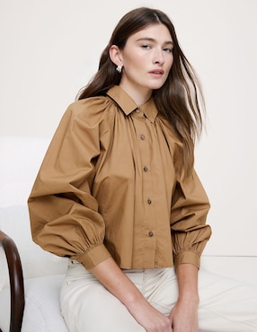 Camisa Banana Republic manga larga para mujer