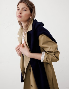 Gabardina con bolsillos para mujer