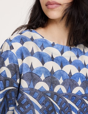 Blusa manga al codo para mujer