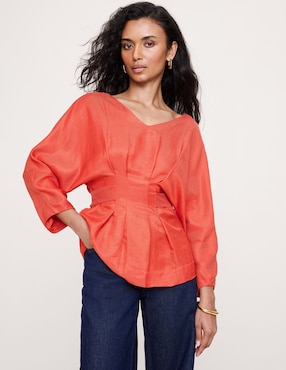 Blusa manga larga para mujer