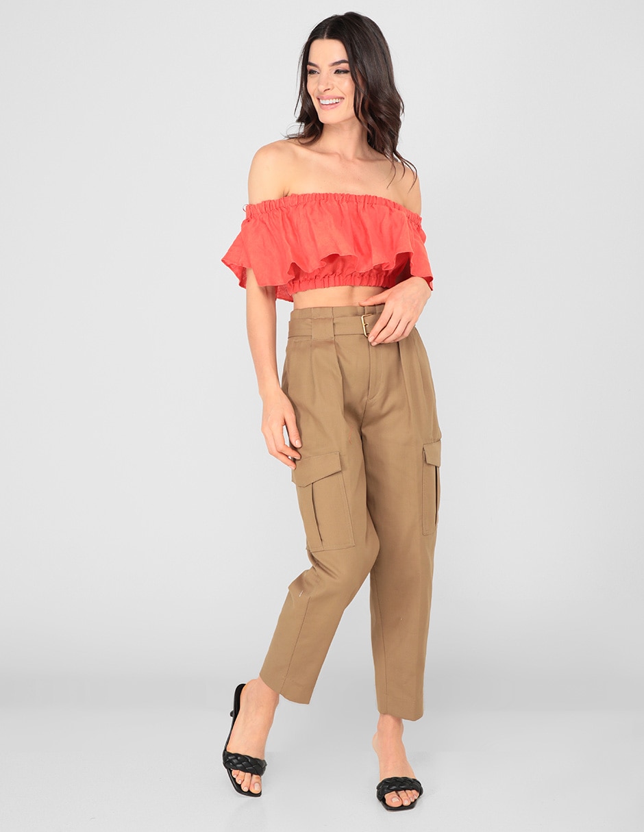 Blusa manga corta para mujer