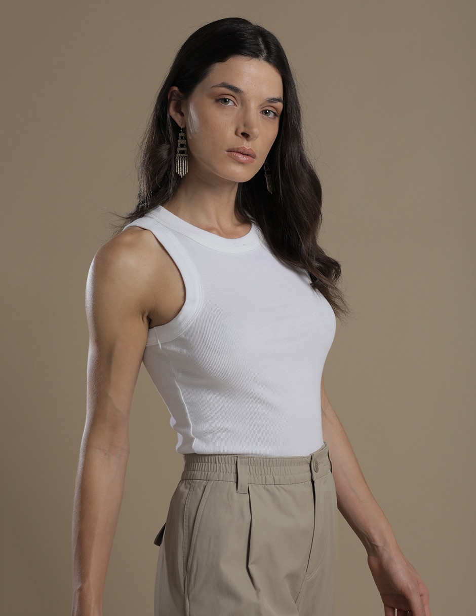 Playera cuello redondo para mujer