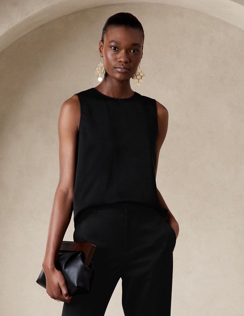 Blusa sin manga para mujer Banana Republic