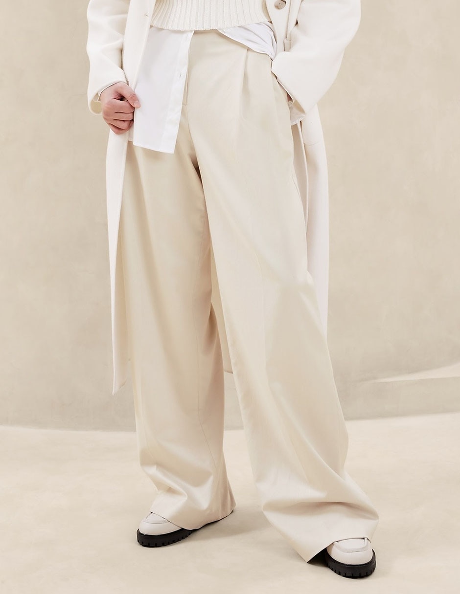 Pantalón relaxed wide leg para mujer 1