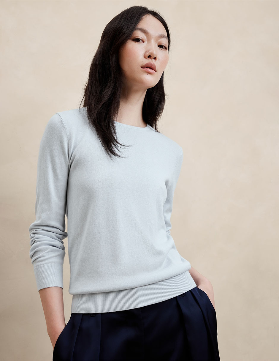 Suéter cuello redondo para mujer