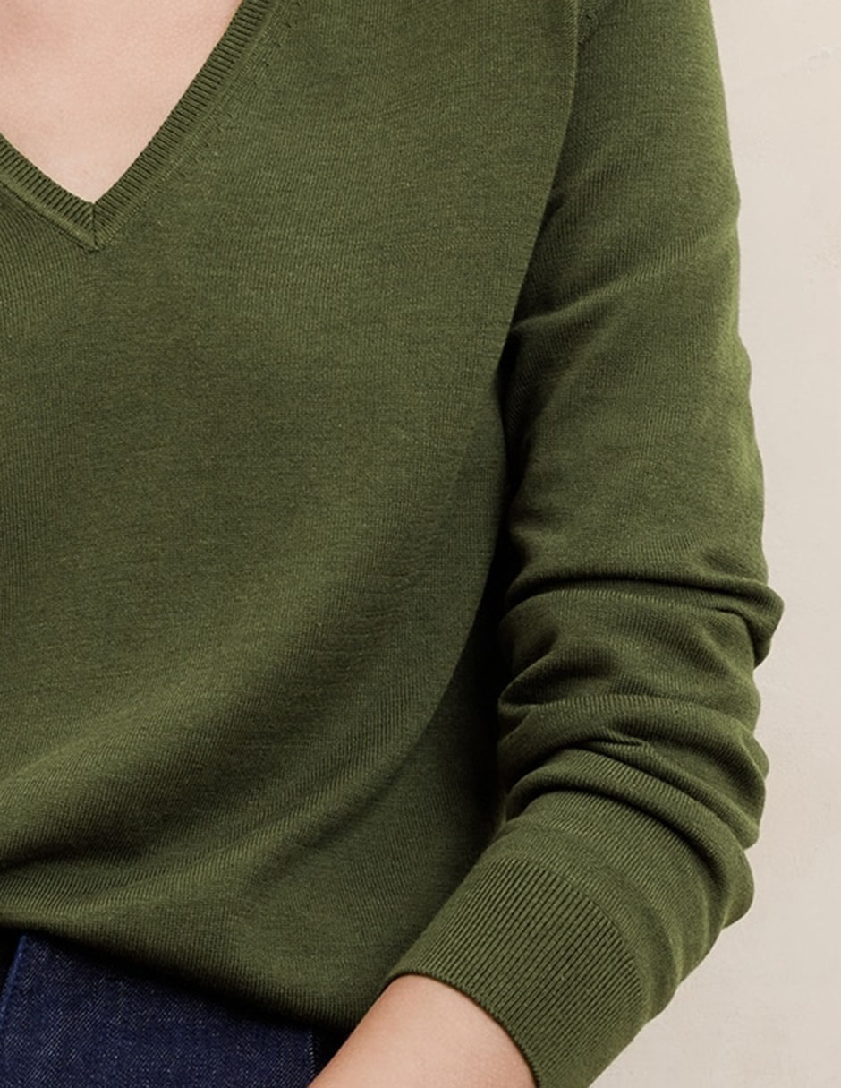 Suéter cuello v para mujer