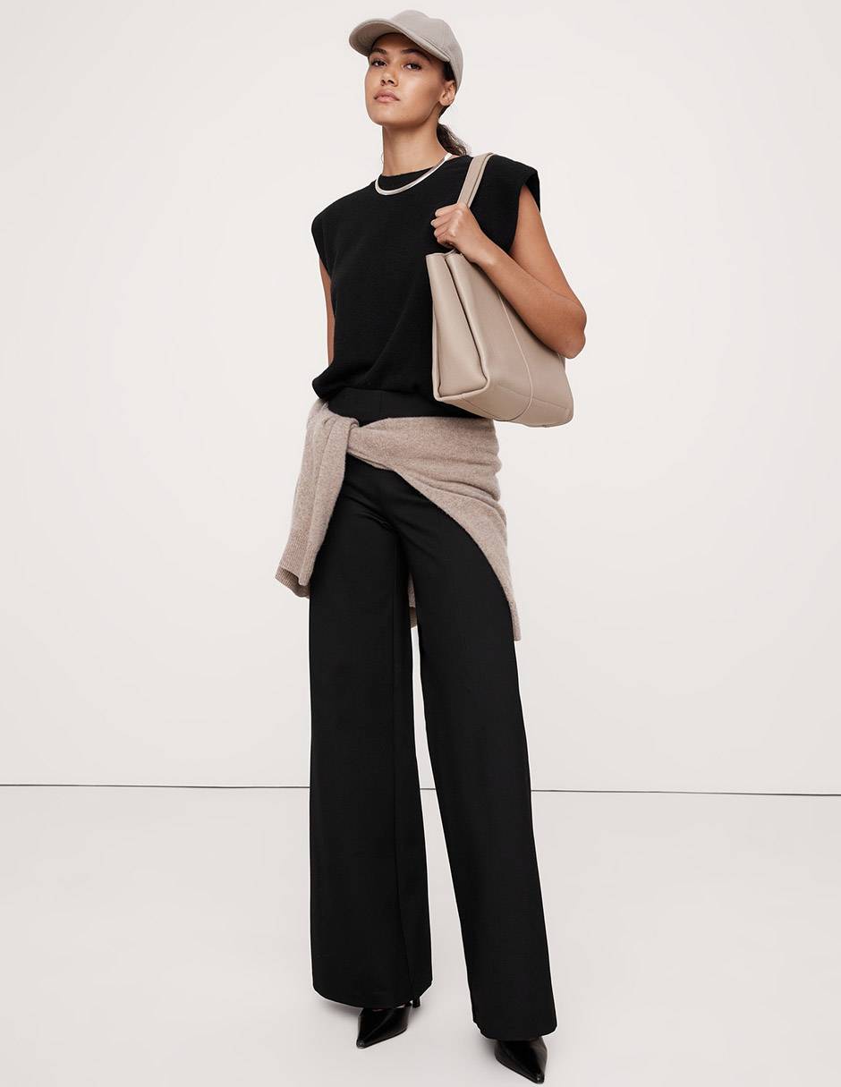 Pantalón relaxed wide leg para mujer