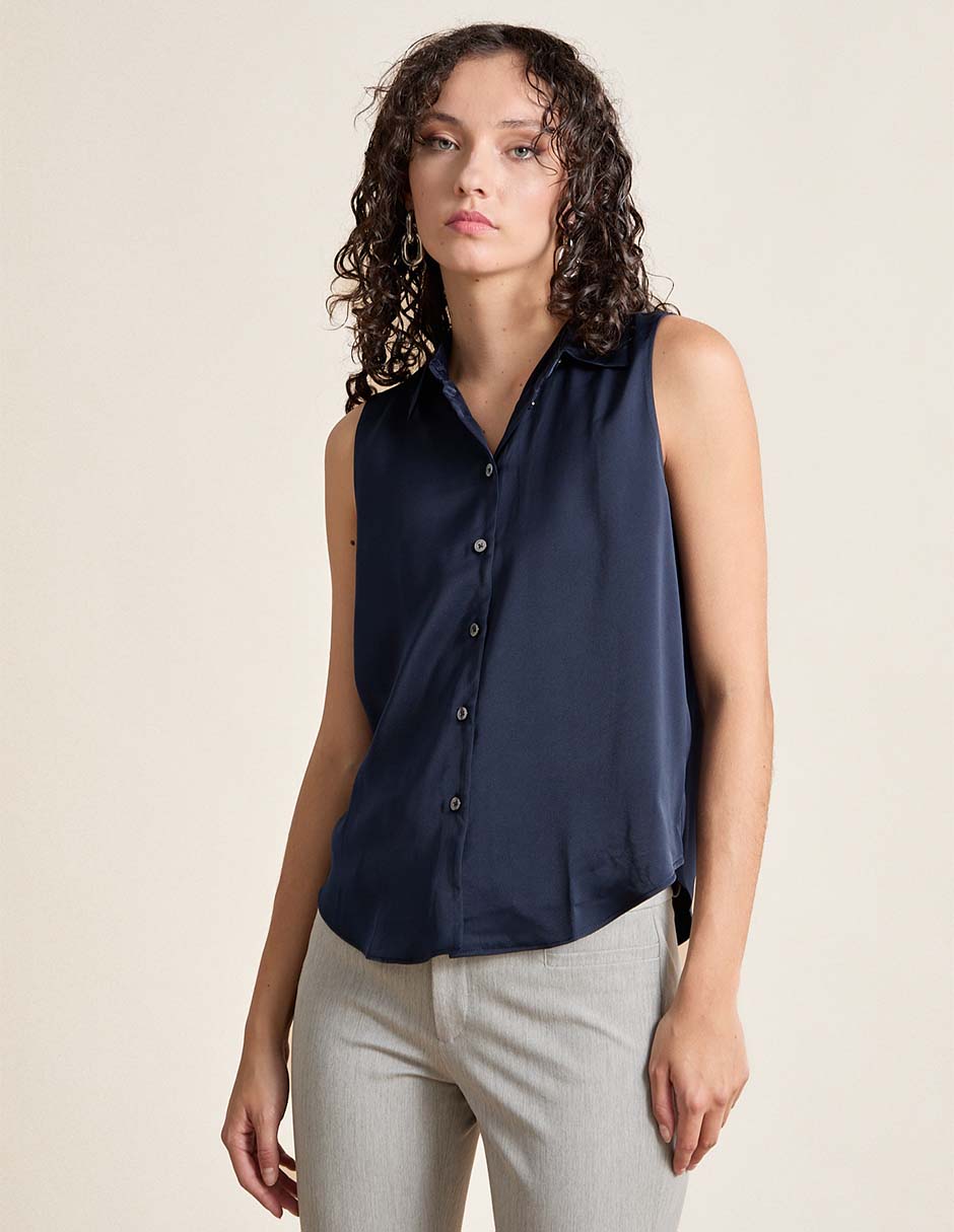 Camisa sin manga para mujer