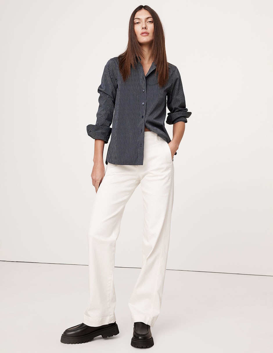 CAMISA BANANA 709387, CH, AZUL MARINO