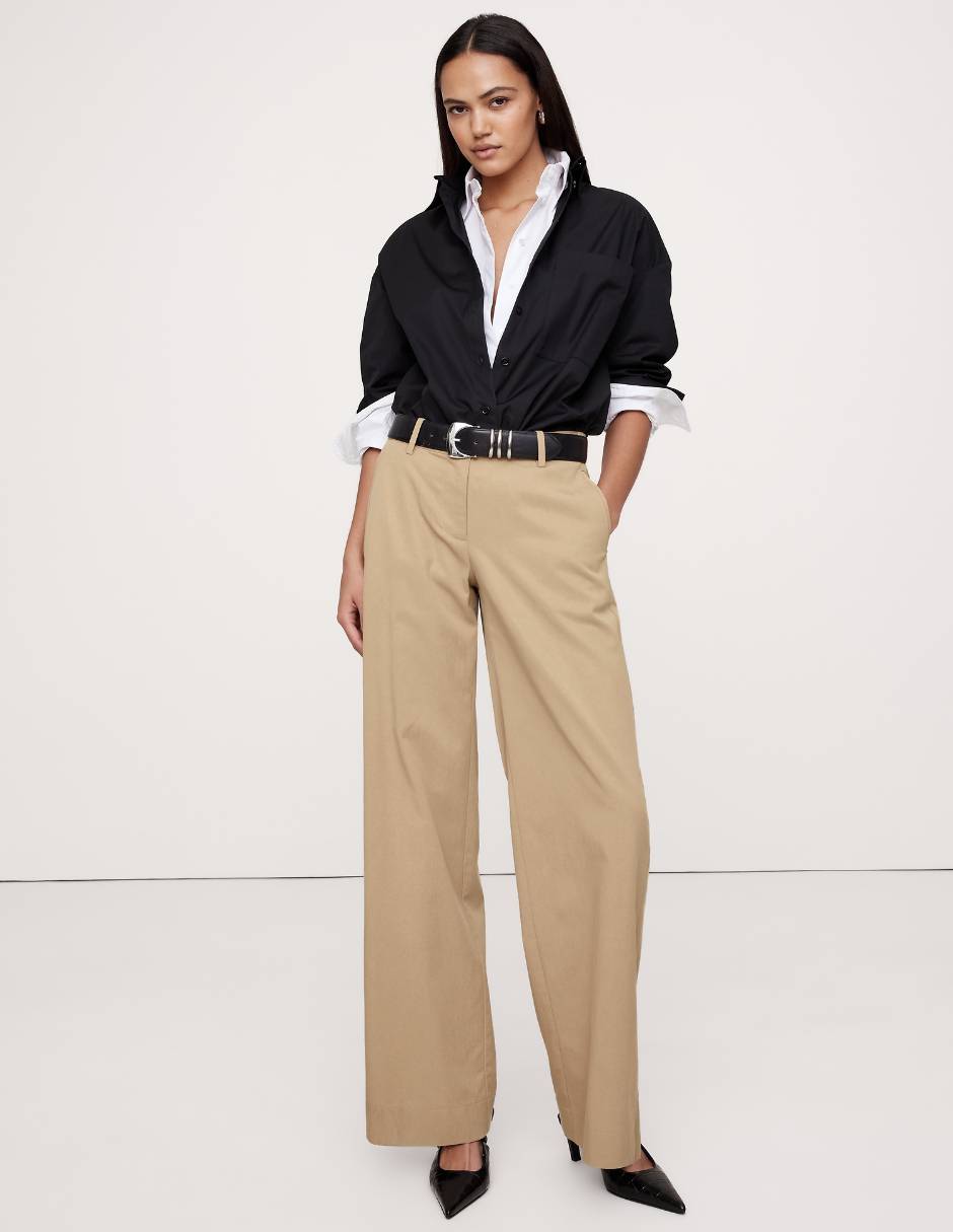 Pantalón de vestir amplio para mujer Pantalón de vestir amplio para mujer