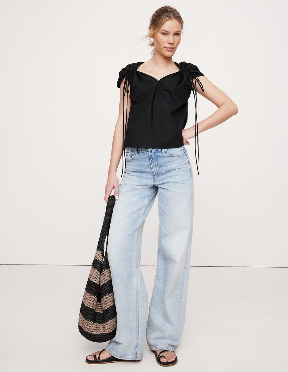 Blusa manga corta para mujer