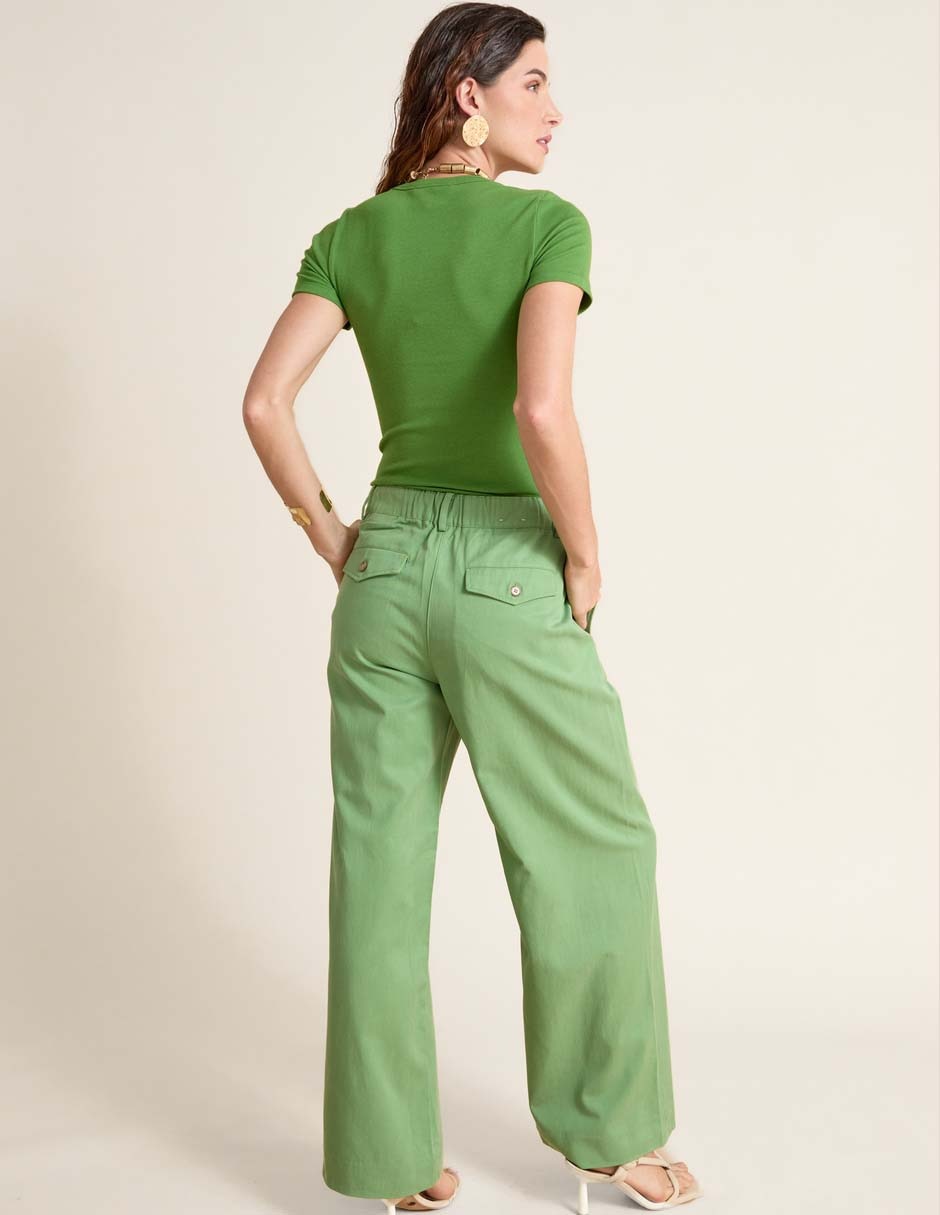 Pantalón de vestir amplio para mujer 2