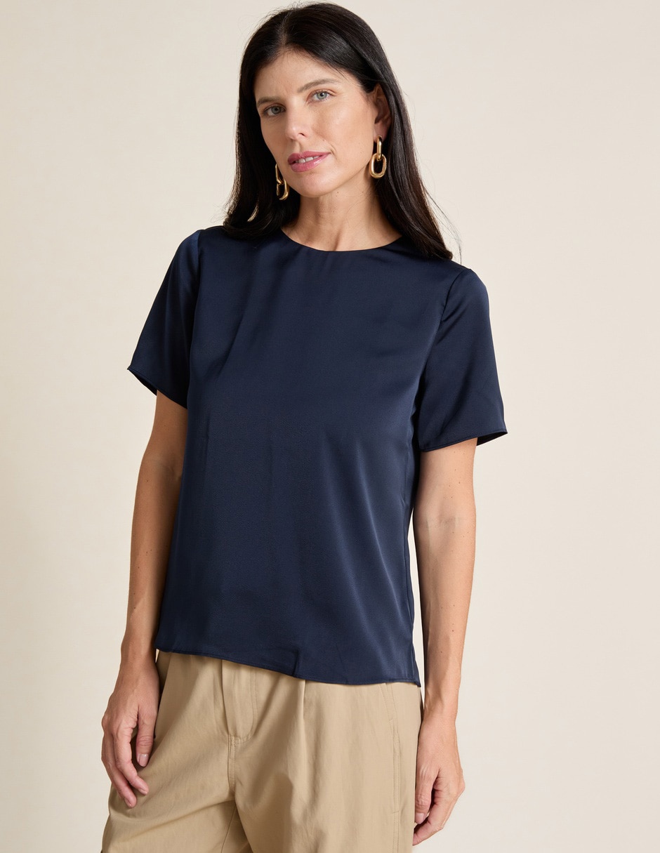 Blusa manga corta para mujer