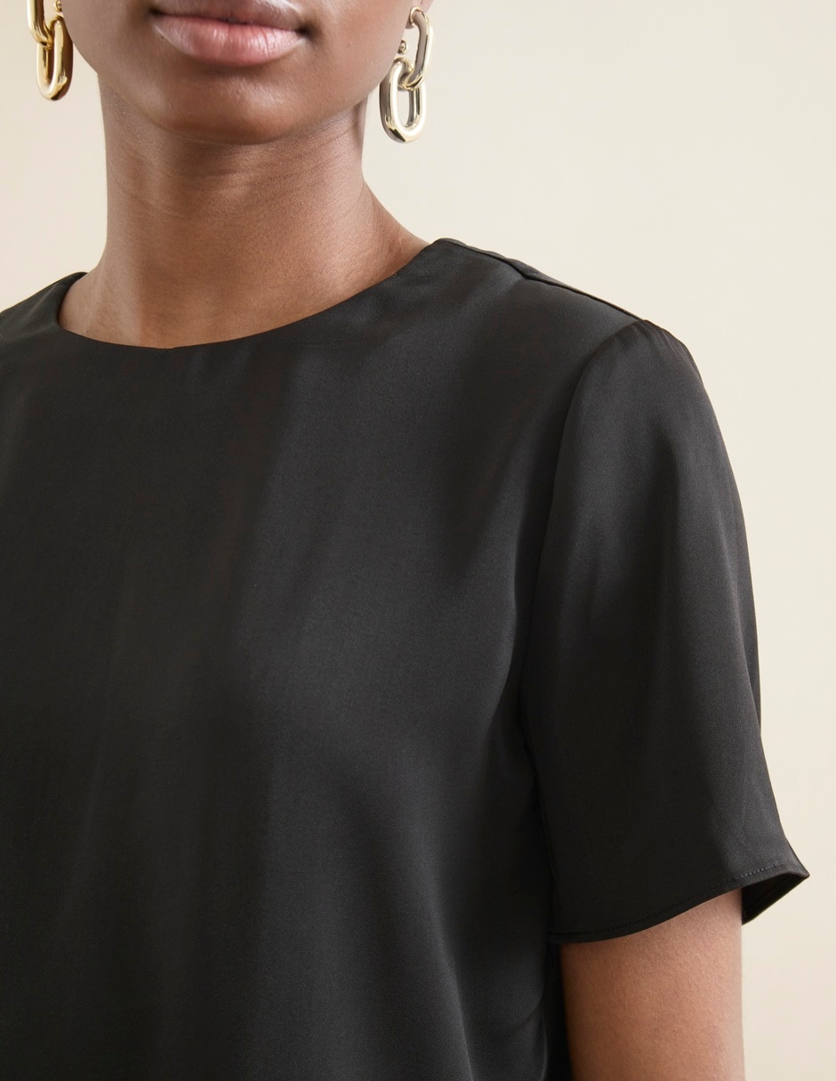 Blusa manga corta para mujer