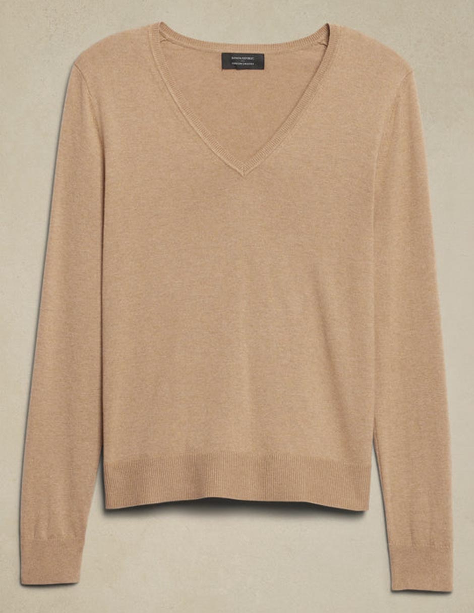 Suéter cuello v para mujer 2
