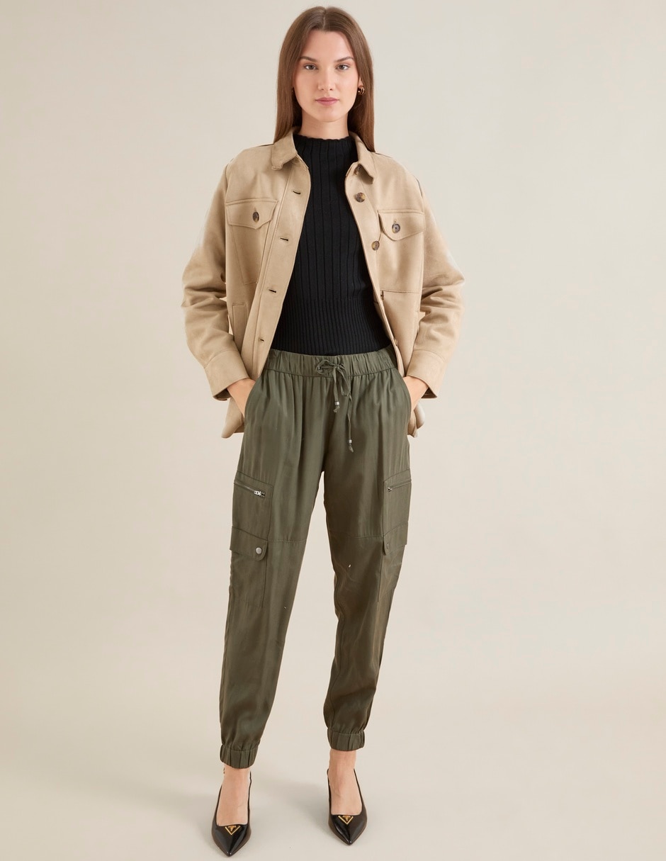 PANTALÓN BANANA 776844, 2XG, VERDE OLIVO