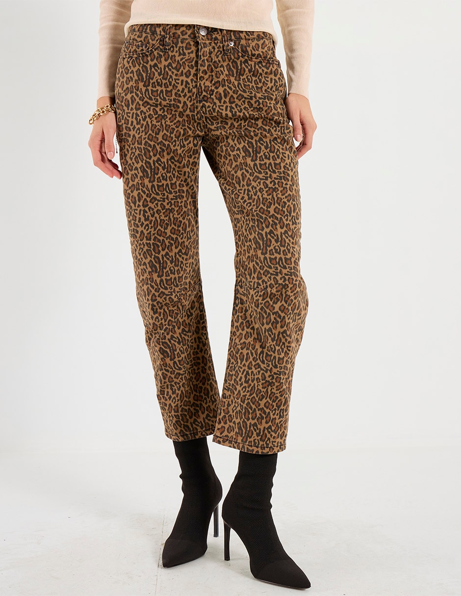 Jeans capri cintura amplio corte cintura para mujer 1