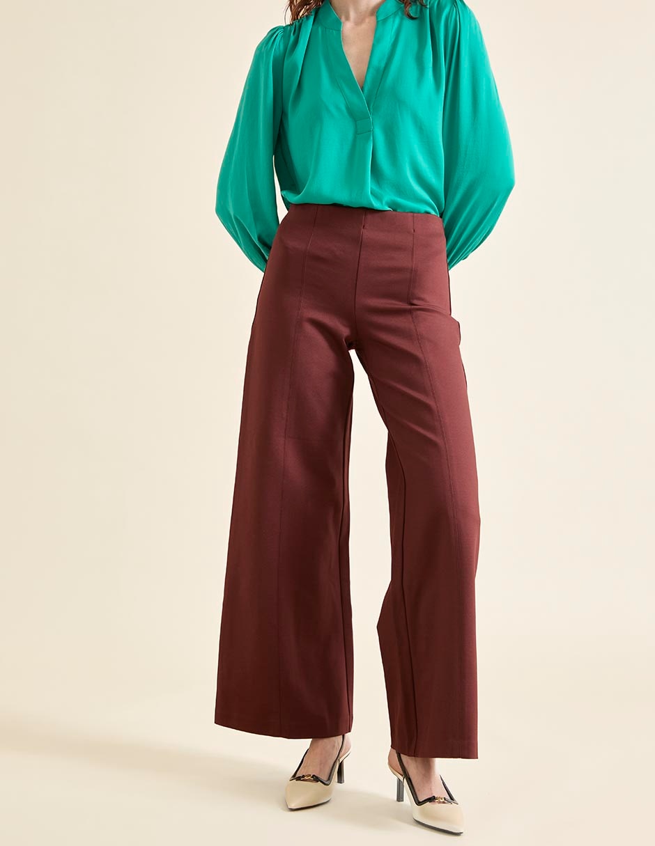 Pantalón relaxed wide leg para mujer