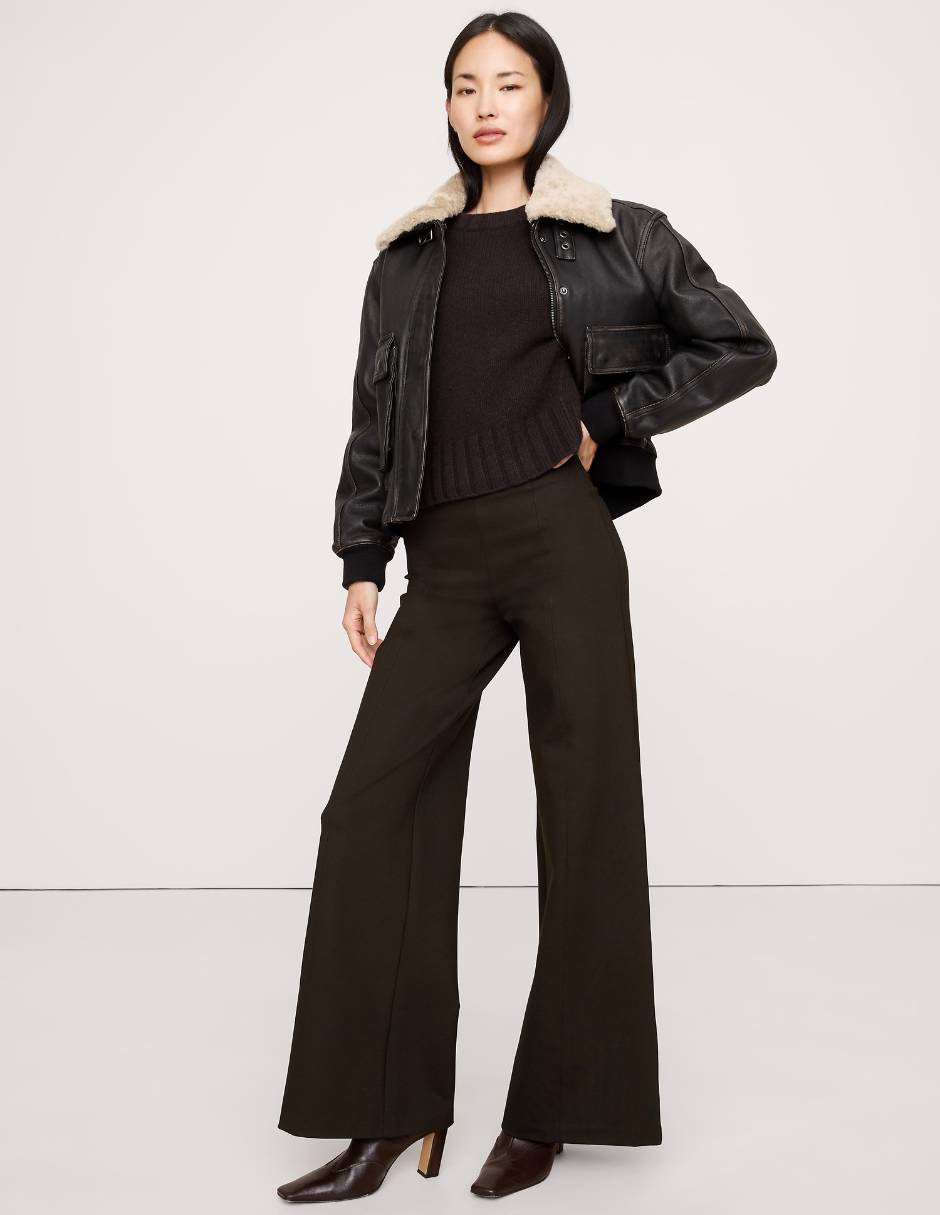 Pantalón relaxed wide leg para mujer