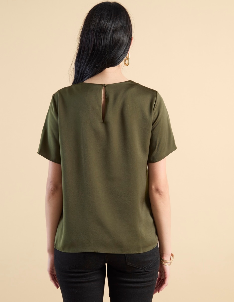Blusa manga corta para mujer