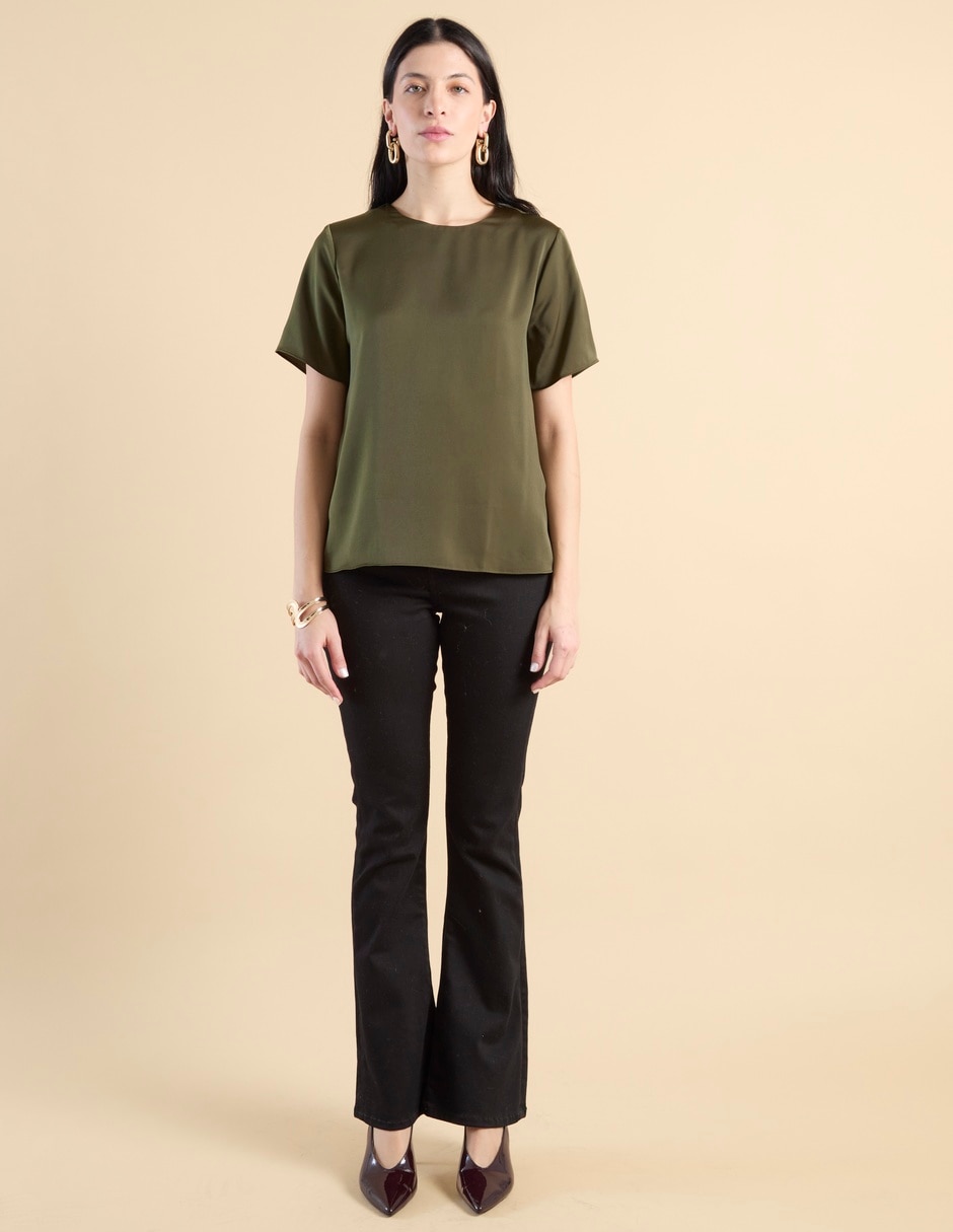Blusa manga corta para mujer