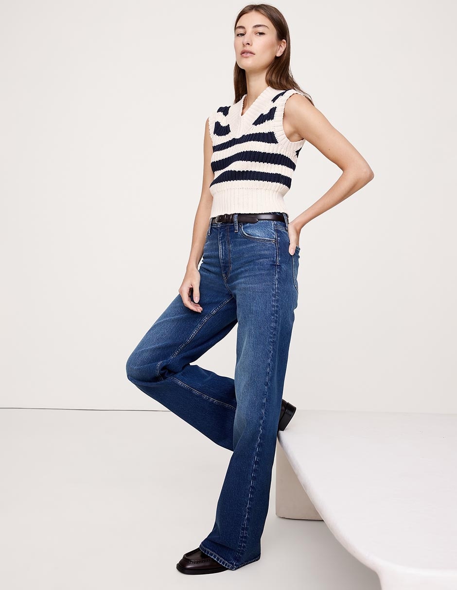 Suéter cuello V para mujer