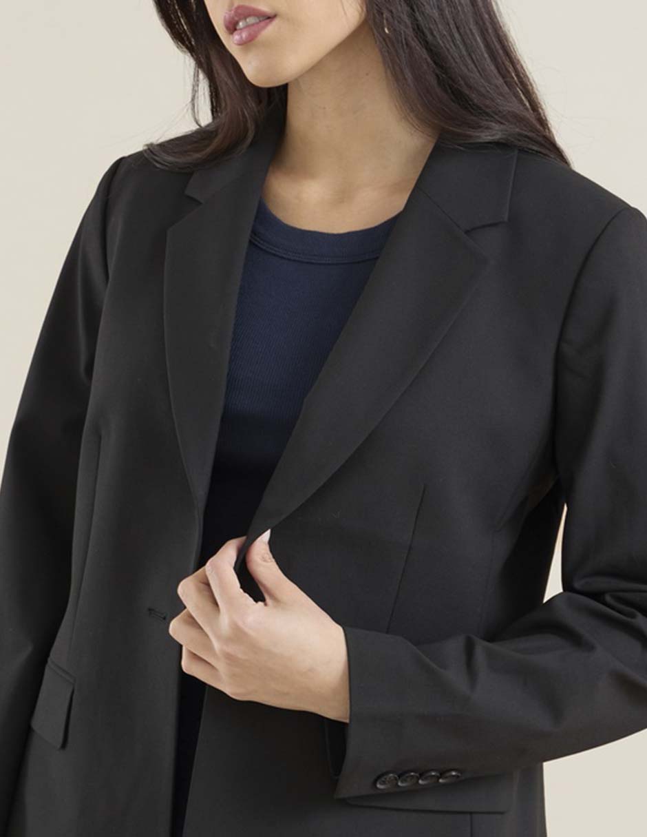 SACO SASTREADO BANANA 817467 N, 4, NEGRO